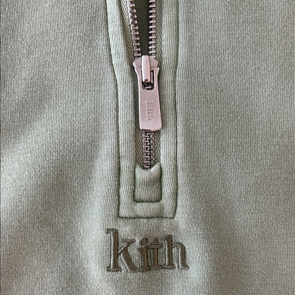 Kith Women’s Mint Green Zip-Up Sweater | Size M - Picture 5 of 15